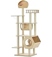キャットタワー　ネコタワー　据え置き型　ベージュ　猫タワー　据え置き 楽天市場】【本日限定クーポン配布中】キャットタワー 据え置き